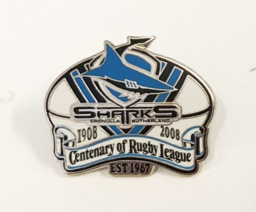 Cronulla Sharks NRL Centenary 1908-2008 Metal Lapel Pin Badge