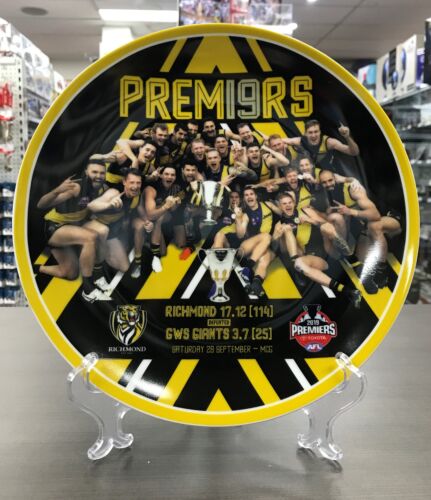 Richmond Tigers 2019 AFL Premiers Team Image Collector Plate And Stand