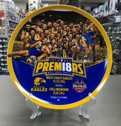 West Coast Eagles 2018 AFL Premiers Team Image Collector Plate And Stand