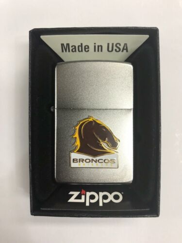 Brisbane Broncos NRL Team Logo Metal Refillable Cigarette Zippo Lighter