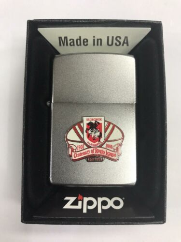 St George Dragons NRL Team Centenary Logo Metal Refillable Cigarette Zippo Lighter
