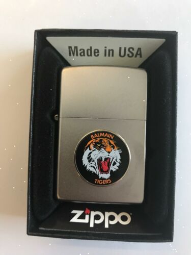 Balmain Tigers NRL Team Heritage Logo Metal Refillable Cigarette Zippo Lighter