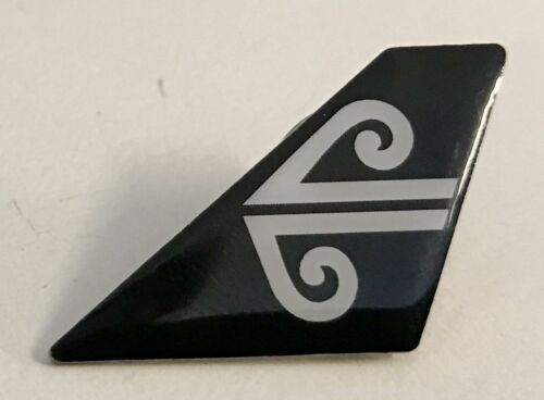 Air New Zealand Black Airlines Airways Aviation Plane Tail Lapel Pin Badge