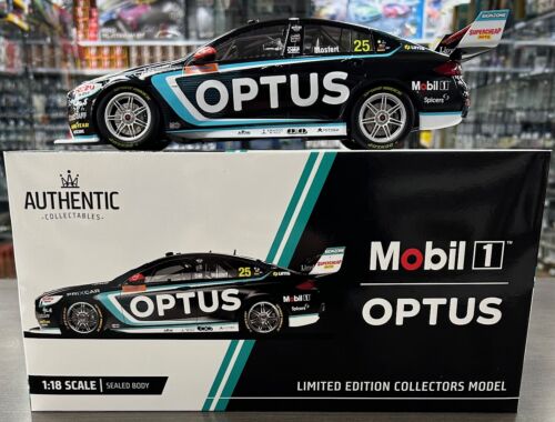 2022 Melbourne 400 AGP Race 6/9 Winner Chaz Mostert #25 Mobil 1 Optus Racing Holden ZB Commodore 1:18 Scale Model Car