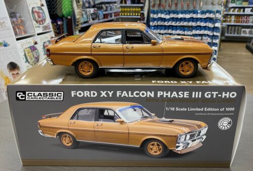 1971 Ford XY Falcon Phase III GT-HO 50th Anniversary Gold Livery Edition 1:18 Scale Model Car