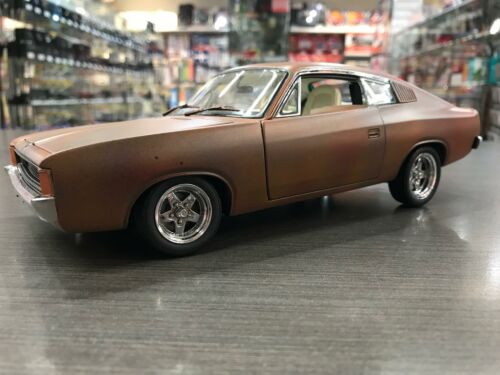 *CUSTOMISED* One Off Custom Model Barn Find - 1972 Charger Green Opal Rusty Rusted Die Cast Model Car 1:18