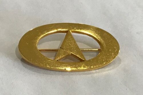 Ansett Australia Transport Industries Original Gold Logo Lapel Pin Badge 1960s
