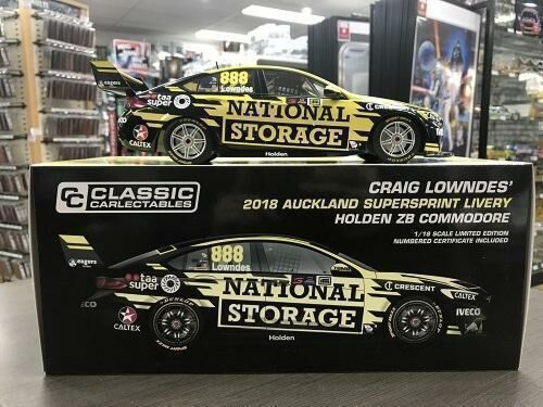 2018 Craig Lowndes 888 National Storage Auckland Super Sprint Holden ZB Commodore 1:18 Scale Model Car