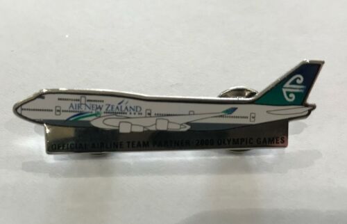 Air New Zealand - Official Airline Team Partner Sydney 2000 Olympic Games Plane Lapel Pin Badge 