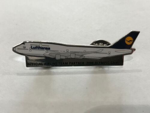 Lufthansa - Official Airline Team Partner Sydney 2000 Olympic Games Plane Lapel Pin Badge 
