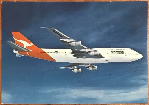 Qantas Airways Original Postcard - Boeing 747-300 VH-EBT 1980s