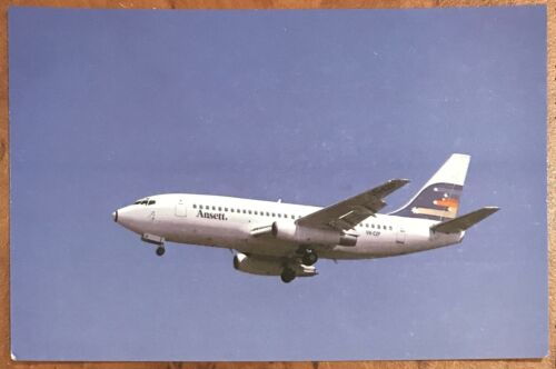 Ansett Australia Original Airline Postcard - Boeing 737-277 VH-CZP 1980s