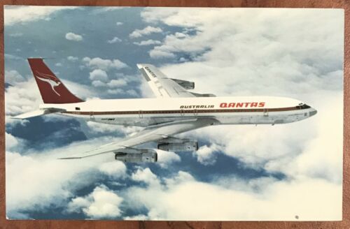 Qantas Airways Original Postcard - Boeing 707 1960s