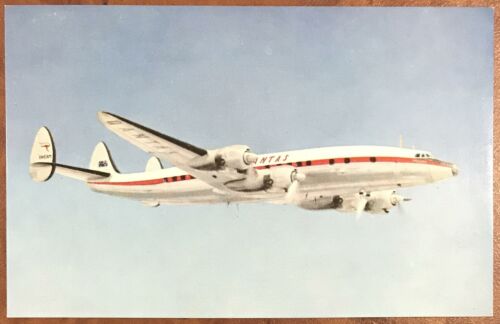 Qantas Empire Airways Original Postcard - Super Constellation 1950s