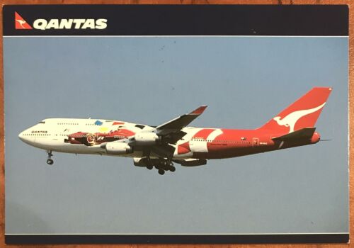Qantas Airways Original Postcard - Boeing 747-438 VH-OJC 'City of Melbourne' 2000s