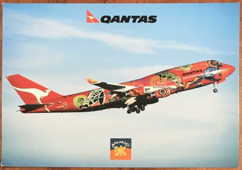 Qantas Airways Original Postcard - Boeing 747-438 VH-OJB 'Wunala' 2000s