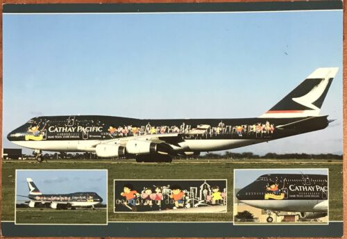 Cathay Pacific Original Airline Postcard - Boeing 747-400 B-HOX 2000s