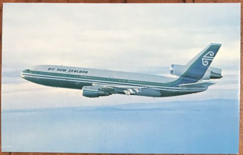 Air New Zealand Original Airline Postcard - DC-10 Series 30 Jet 1970s