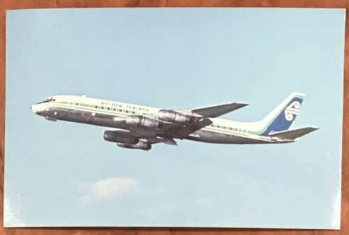Air New Zealand Original Airline Postcard - DC-8 Jet 1970s