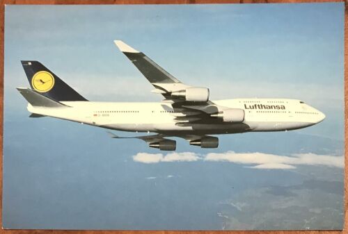 Lufthansa Original Airline Postcard - Boeing 747-430 D-ABVA 1990s