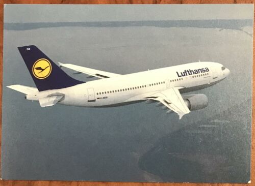 Lufthansa Original Airline Postcard - Airbus A310-300 1990s