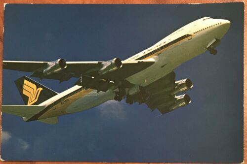 Singapore Airlines Original Postcard - Boeing Aircraft 1980s