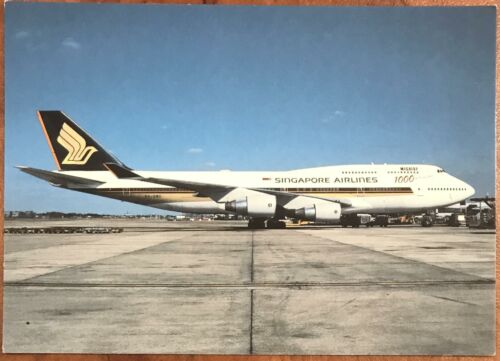 Singapore Airlines Original Postcard - Boeing 747-412 Megatop 2000s