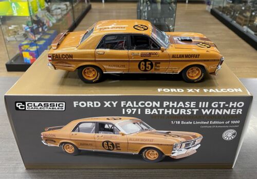 1971 Bathurst Winner Gold Livery Allan Moffat 50th Anniversary Ford XY Falcon Phase III GT-HO 1:18 Scale Die Cast Model Car