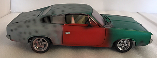 *CUSTOMISED* One Off Custom Model Barn Find - 1972 E38 Charger Green Metallic Opal Die Cast Model Car 1:18