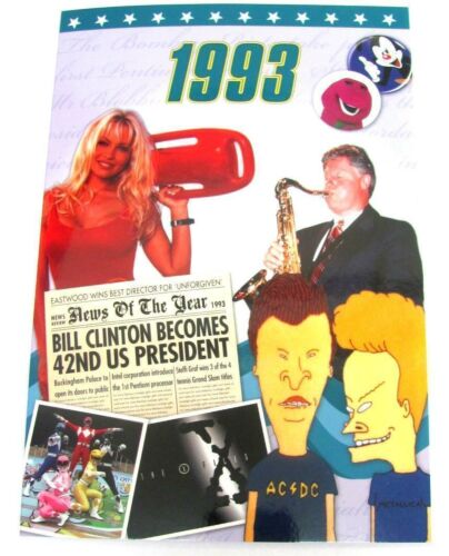1993 Time Of Your Life - A Fabulous Visual History Of A Very Special Year - Deluxe Greeting Card & Full Length DVD Birthday