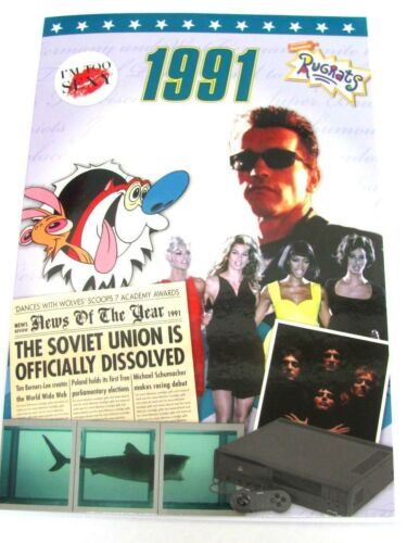 1991 Time Of Your Life - A Fabulous Visual History Of A Very Special Year - Deluxe Greeting Card & Full Length DVD Birthday