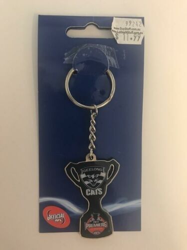 Geelong Cats 2011 AFL Premiership Logo Trophy Cup Keyring Key Ring