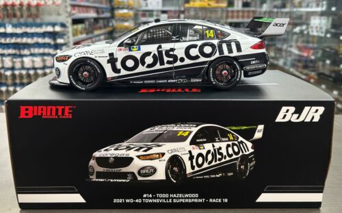 2021 Todd Hazelwood #14 BJR Tools.com WD-40 Townsville Supersprint Race 19 Holden ZB Commodore 1:18 Scale Model Car