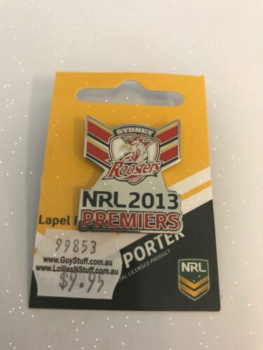 Sydney Roosters NRL 2013 Premiers Collectable Lapel Hat Tie Pin Badge