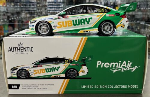 2022 Bathurst 1000 James Golding/Dylan O'Keeffe #31 PremiAir Subway Racing Holden ZB Commodore 1:18 Scale Model Car
