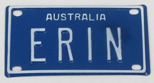 Erin Novelty Mini Name Australian Tin License Plate