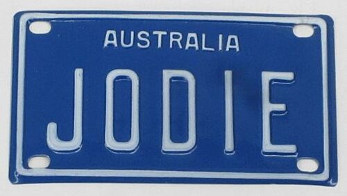 Jodie Novelty Mini Name Australian Tin License Plate