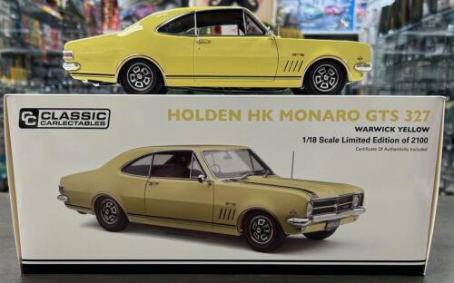 Holden HK Monaro GTS 327 Warwick Yellow 1:18 Scale Die Cast Model Car
