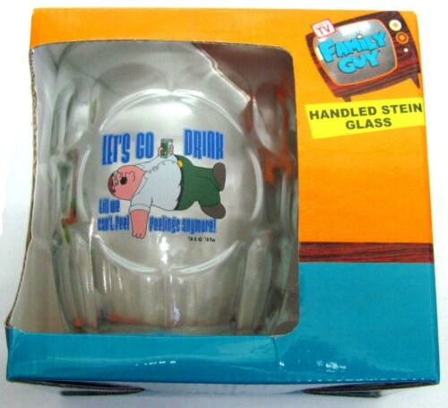 Family Guy Peter Griffin Let's Go Drink Til We Can't Feel Feelings Anymore Glass Stein Drinking Cup