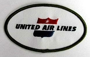 United Airlines Retro Embroidered Cloth Patch Applique