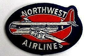 Northwest Airlines Embroided Cloth Patch Applique