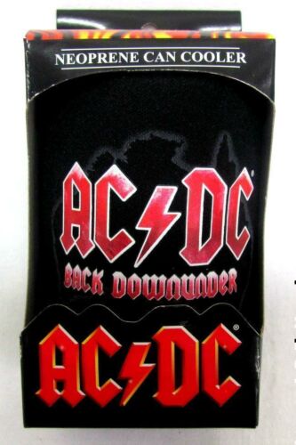 AC/DC Sold Out 2010 Back Downunder Australian Tour Black Neoprene Can Cooler Stubby Holder