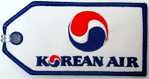 Korean Air Airlines Korea Korean Flag Plane Flight Fabric Luggage Bag Tag