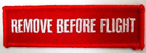 Remove Before Flight Red Airlines Clothing Iron On Applique Embroidered Cloth Patch