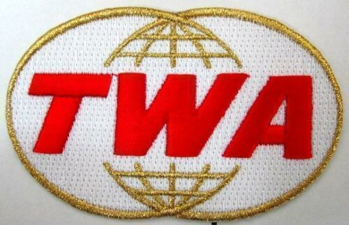 TWA Trans World Airlines Clothing Iron On Applique Embroidered Cloth Patch