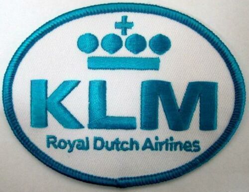 KLM  Royal Dutch Airlines Clothing Iron On Applique Embroidered Cloth Patch