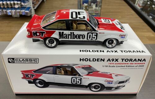 1979 Sandown 400 Winner Peter Brock Holden LX A9X Torana 1:18 Scale Model Car With Marlboro Decals On Car 