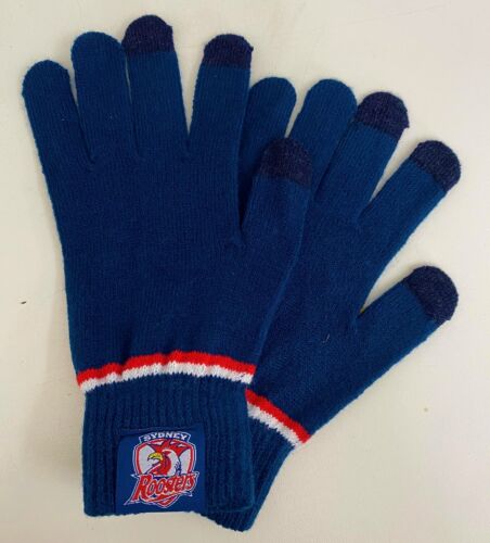 Sydney Roosters NRL Team Pair of Touchscreen Adults Acrylic Gloves