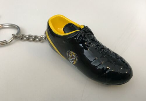 Richmond Tigers AFL Team Resin Boot Footy Keyring Chain