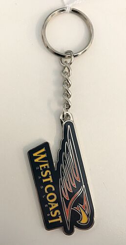 West Coast Eagles AFL Team Logo Mascot Metal Keyring Key Ring 